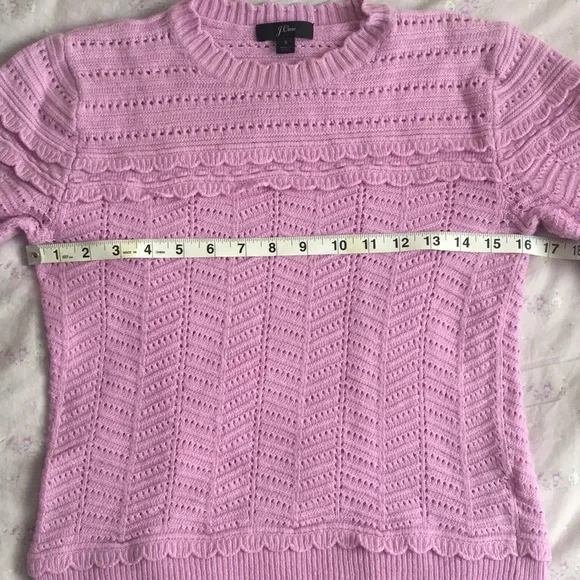 J. Crew Lilac Scallop Trimmed Sweater - Picture 4 of 11